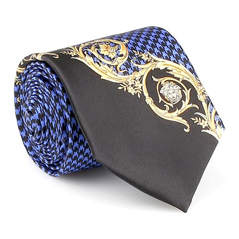 versace tie blue